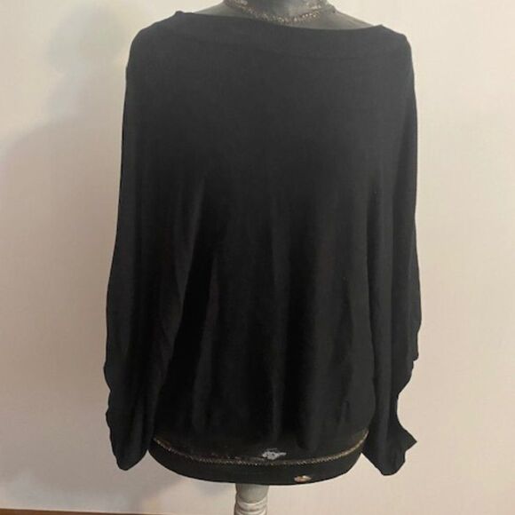 Cynthia Rowley Black Poncho sweater, size 2X - Picture 1 of 3